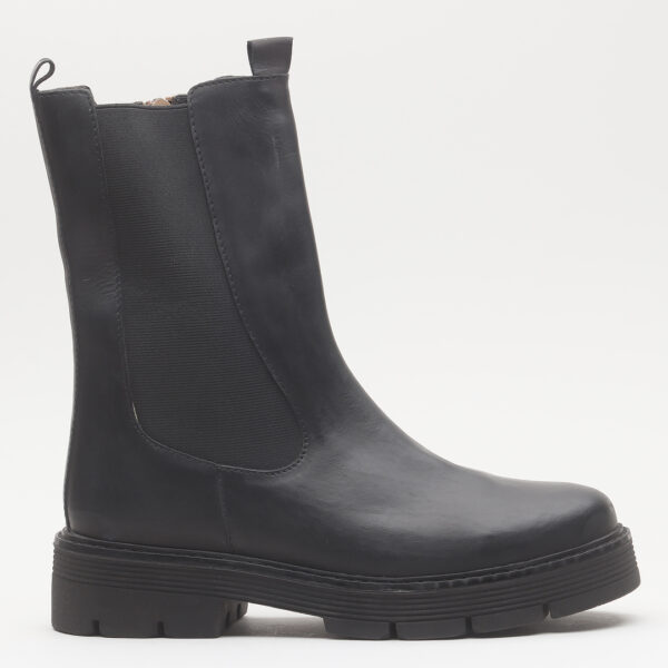 Black High Chelsea Boots