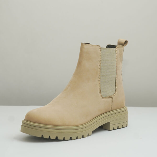 M. T. Suede Beige Chelsea High Boots