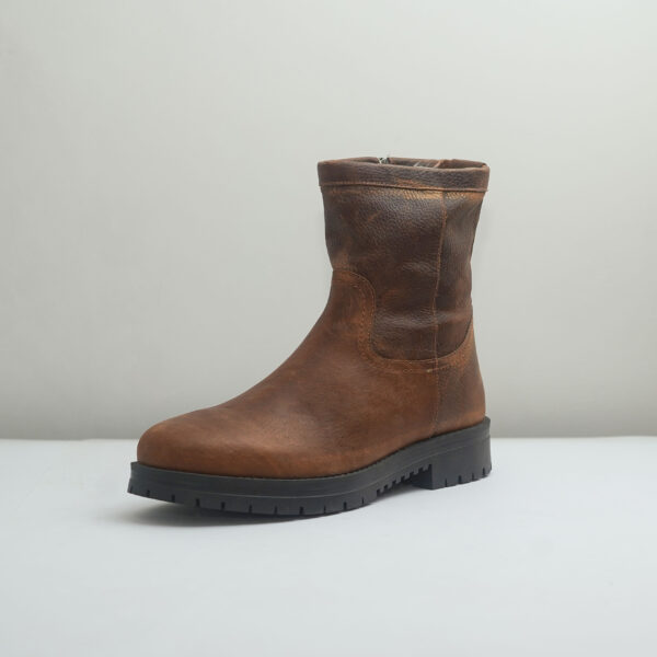 Ankle Shaft Boot in Cognac Leather